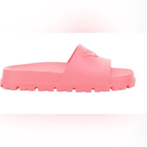 PRADA RUBBER SLIDES - BEGONIA PINK - Picture 2 of 3